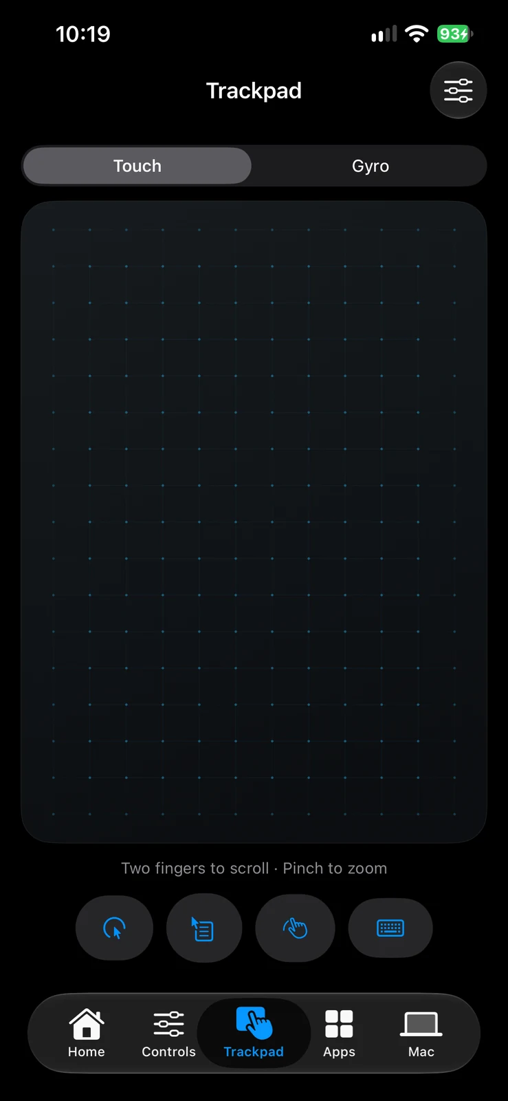 MacDeck native trackpad touch surface